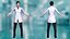 Female Doctor Scientist  teacher 3D Model Rigged  Game Ready