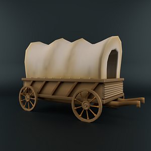 cartoon waggon 3D
