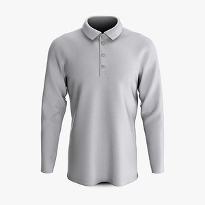 cotton male polo shoulder 3D model