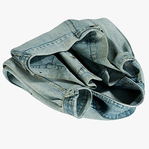 3D realistic jean jacket 2 model
