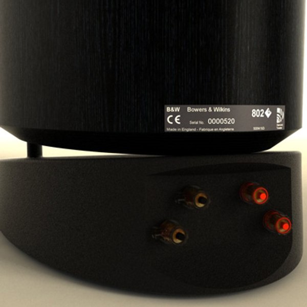3d model of b w speakers