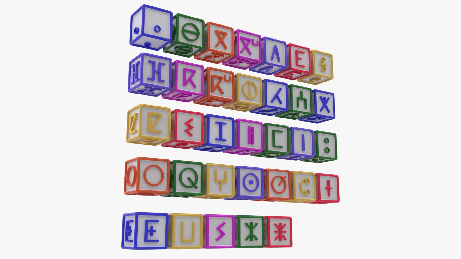 Tifinagh Alphabet Cubes 3D model https://p.turbosquid.com/ts-thumb/0N/MtmDjQ/hk/tifinaghalphabet_04/png/1732040708/1920x1080/fit_q87/ce97ca15abcd0aa149bbbbb7b2077e9c971e9801/tifinaghalphabet_04.jpg
