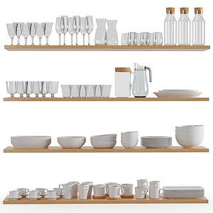 kitchenware tableware 02 3D model
