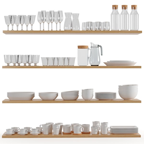 kitchenware tableware 02 3D model