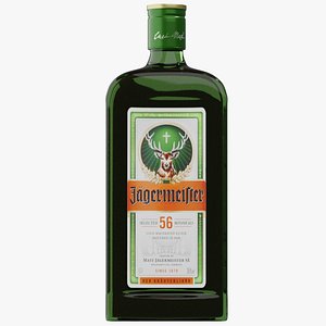Photorealistic  Jagermeister Bottle PBR
