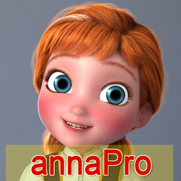 3d max anna girl cartoon