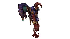 3D Mystical Jester 3D Model  Dark Fantasy Clown with Enchanted Details