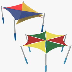 playground tent modeled 3D model