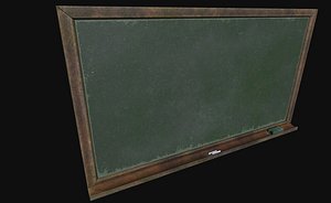 ready old chalkboard 3D model