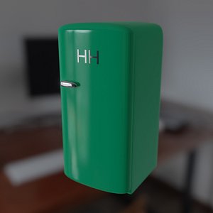 3D low poly Fridge