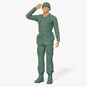 3D Toy Soldier Salutes model