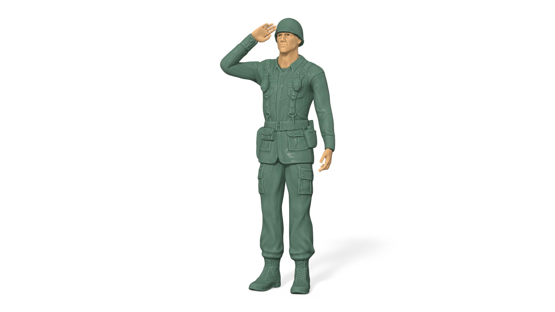 Toy Soldier Salutes 3D model preview