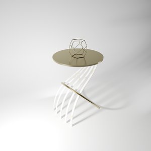 GOLDEN FINISH TABLE 3D model
