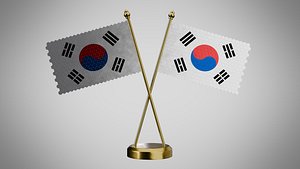 3D model Table  Flag  of Republic of Korea