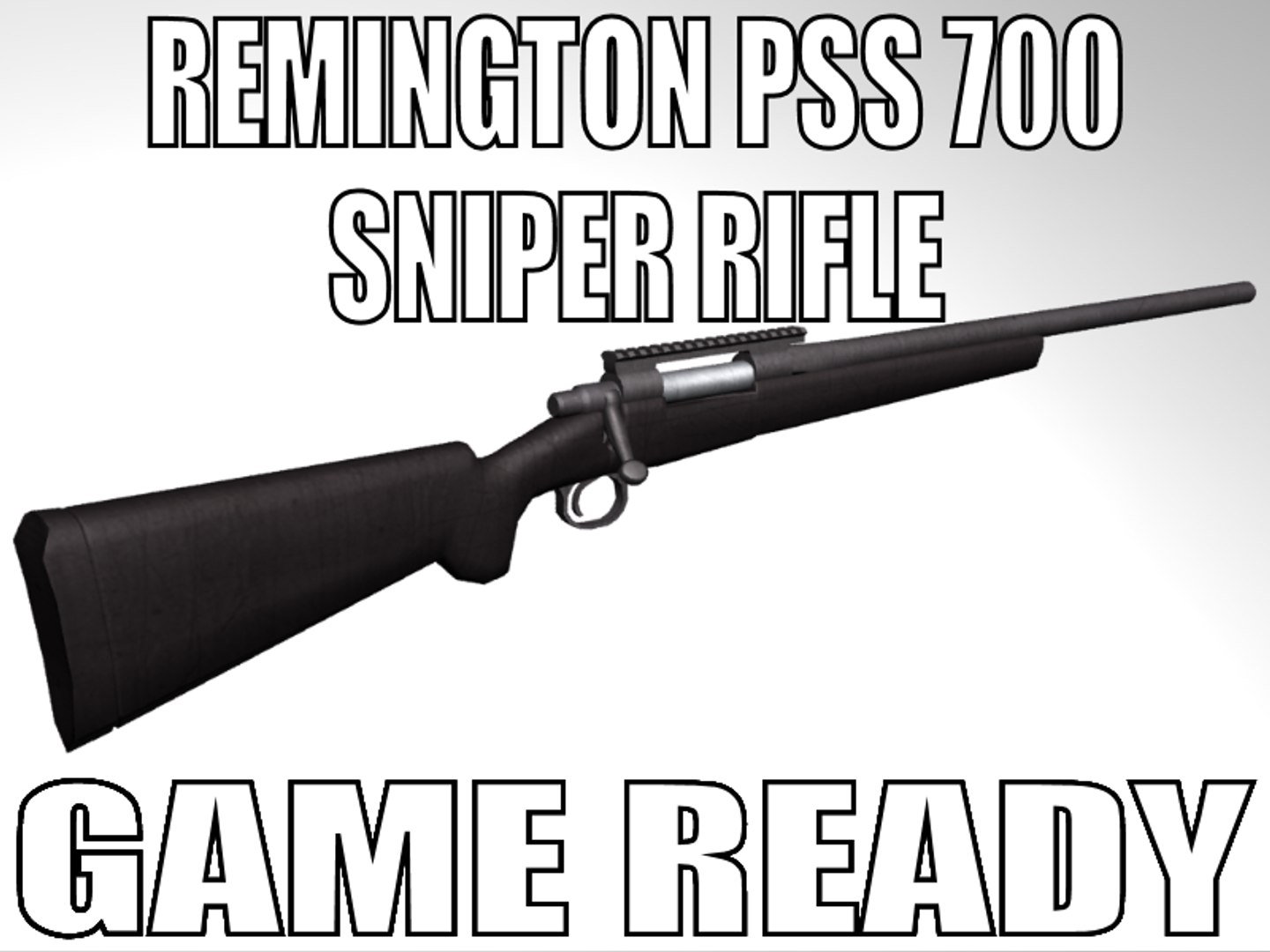 Remington Pss 700 Sniper Rifle 3d Model