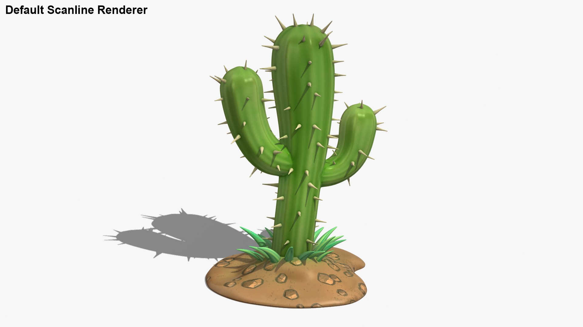 Cartoon Cactus Model - TurboSquid 1916031