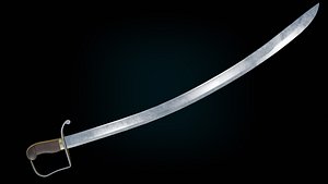Medieval Realictic Cavalry Sabre Middle-poly Game ready 3D model 3D