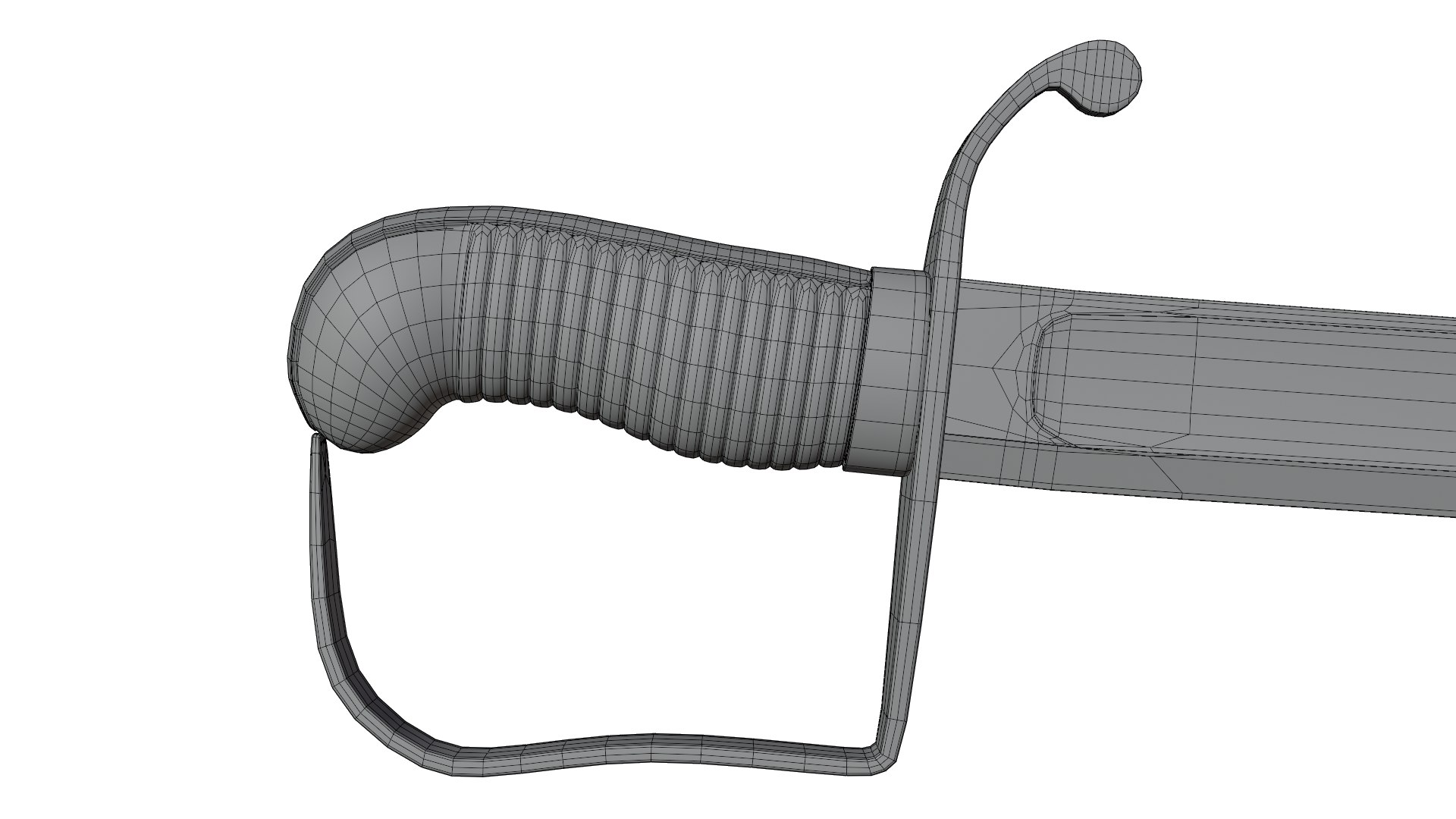 Medieval Realictic Cavalry Sabre Middle-poly Game Ready 3D Model 3D ...