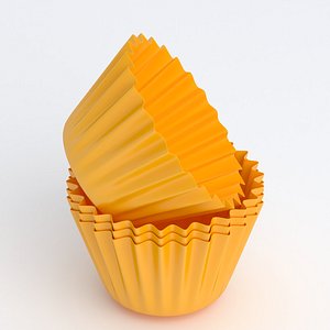Cupcake Mould yellow 3D model