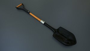 Beach Shovel Low-poly 3D model