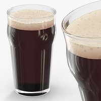Stout Beer Beverage Pint Glass Dark Brown