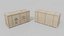 Extra Long and Tall Wooden Crate - Customizable Shipping Box 3D model