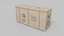 Extra Long and Tall Wooden Crate - Customizable Shipping Box 3D model