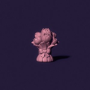 Tulip bouquet candle for casting model