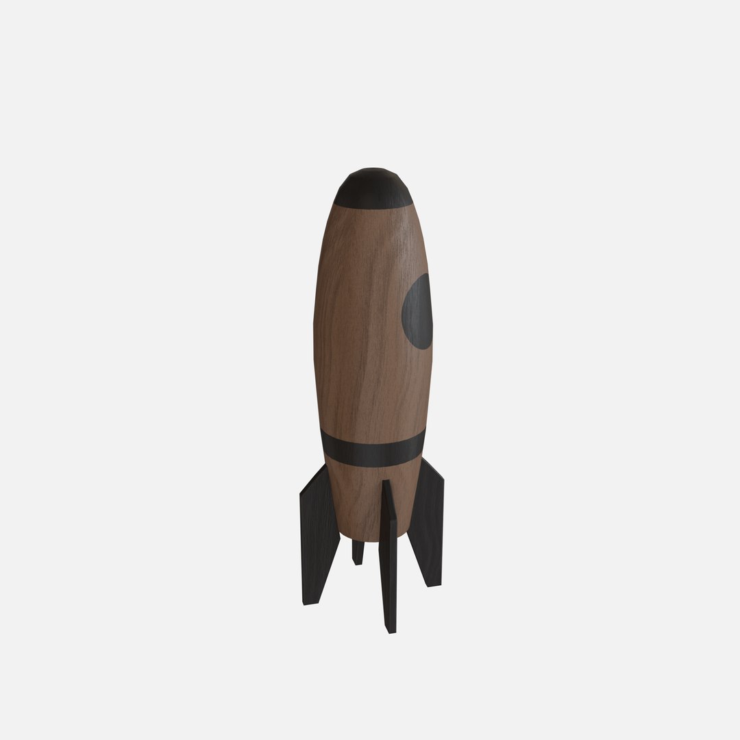 3D Wood Rocket - TurboSquid 2341755