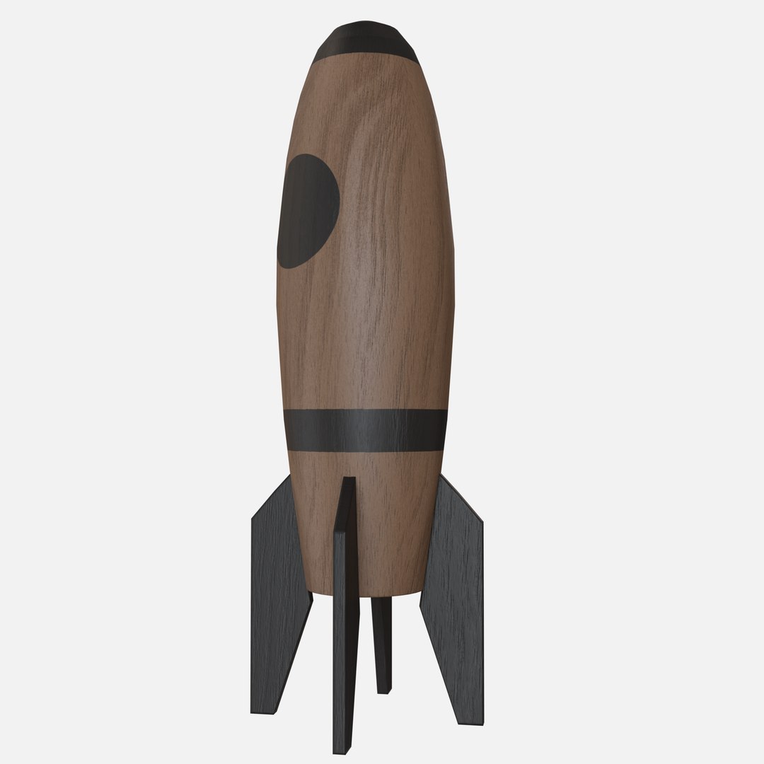3D Wood Rocket - TurboSquid 2341755