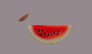 3D Watermelon Slice model
