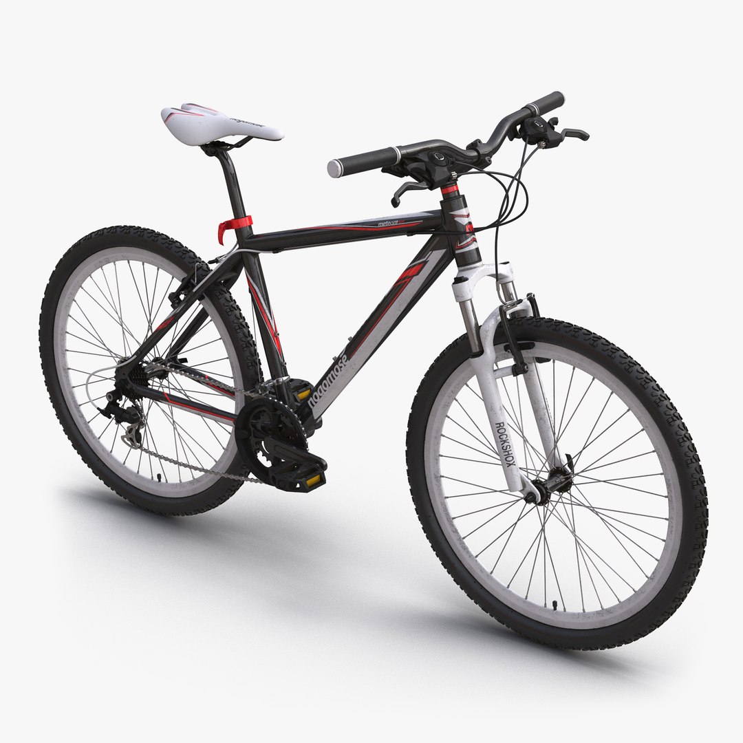 Mountain Bike Red 3D Model 3D model preview