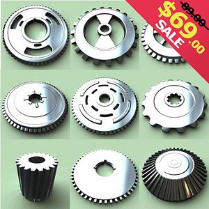 set gears 3d model