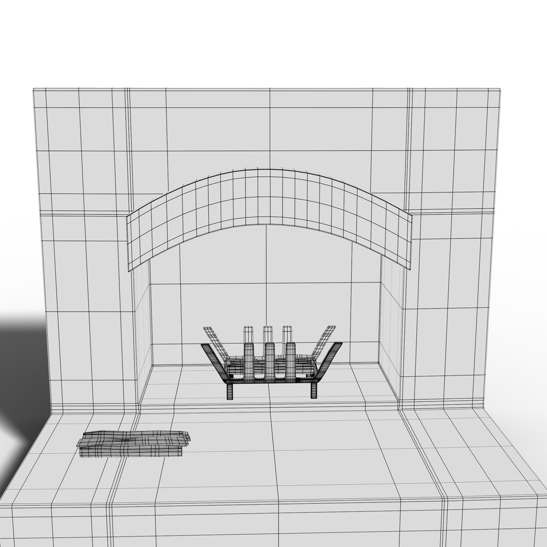 3D Fireplace Model TurboSquid 2090683