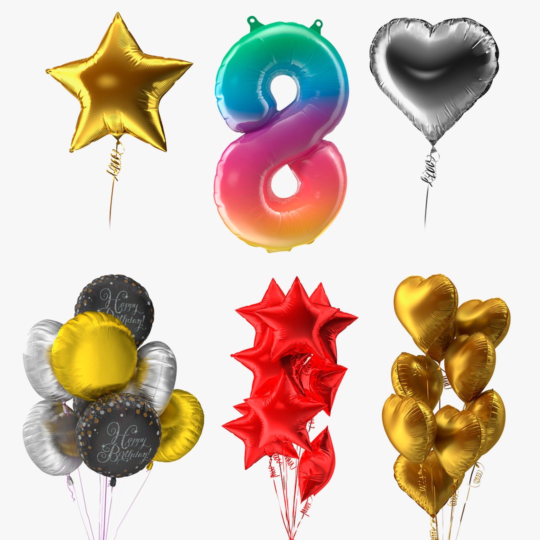 Air Balloons Collection 8 3D model preview