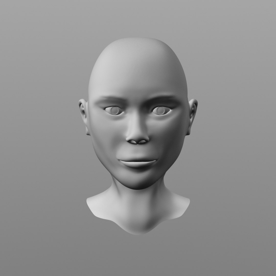 3d Model Athletic Female Head