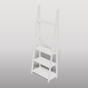 White Ladder Shelf 3D