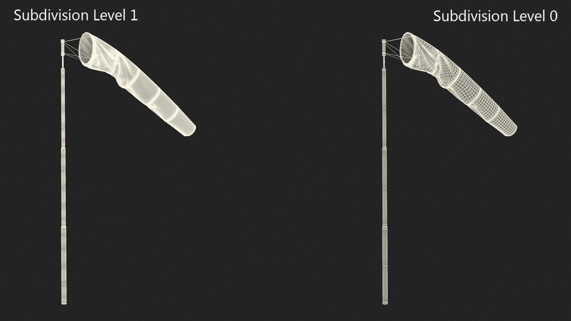 3D Windsock with Wind Speed 3 Knots model - TurboSquid 2026032