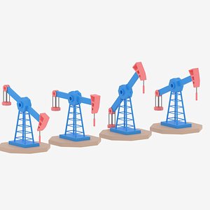 Cartoon Oil Pump Jack