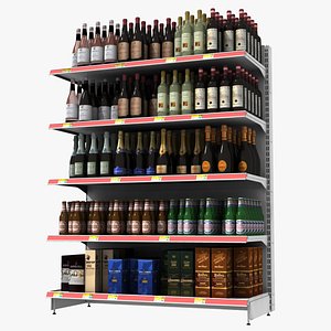 wine shelf 3d model