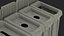 Four Compartments Recycling Station Set
