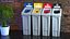 Four Compartments Recycling Station Set