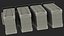 Four Compartments Recycling Station Set