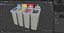 Four Compartments Recycling Station Set