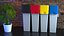 Four Compartments Recycling Station Set