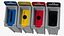 Four Compartments Recycling Station Set