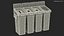 Four Compartments Recycling Station Set