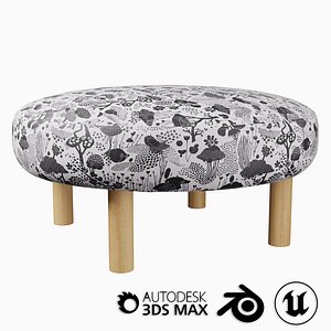 IKEA STOCKHOLM 2025 Pouffe BLENDER 3D model