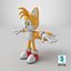 3D model Miles Tails Prower  Sonic Hedgehog Character