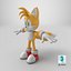 3D model Miles Tails Prower  Sonic Hedgehog Character